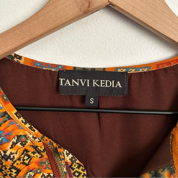 Anthropologie Tanvi Kedia Embellished Tassel Sumana Dress Size S - Picture 8 of 10